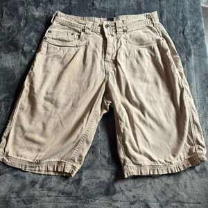prAna Men's Shorts Size 28 Khaki Gray Organic Cotton Outdoors Breathe Work